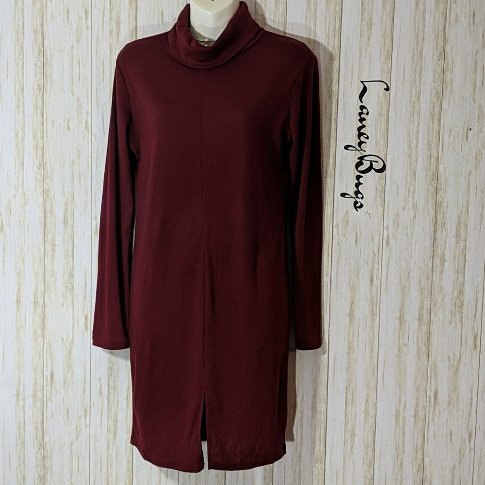 Anself burgundy Cowl neck dress XL